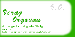 virag orgovan business card